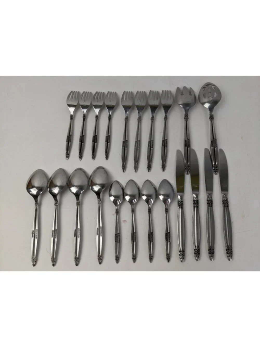Vintage Royal Kent National Stainless Flatware Service For 4 Japan Serving
